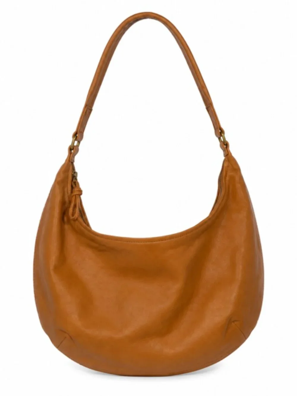 Madewell Cognac Brown Leather Hobo Shoulder Bag